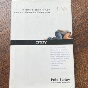 Crazy by Pete Earley — White Paperback with Black Band